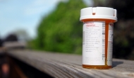 Pill bottle outdoors